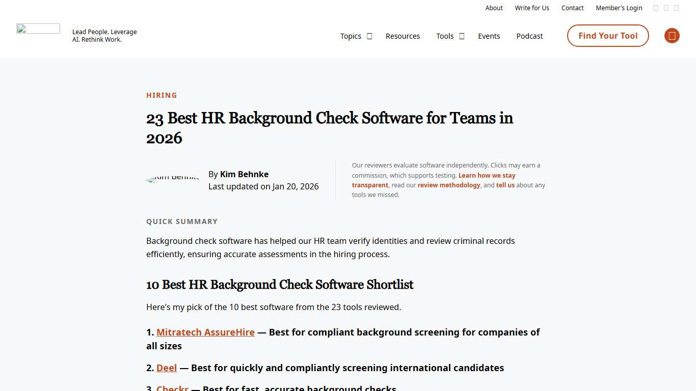 23 Best HR Background Check Software for Teams in 2026